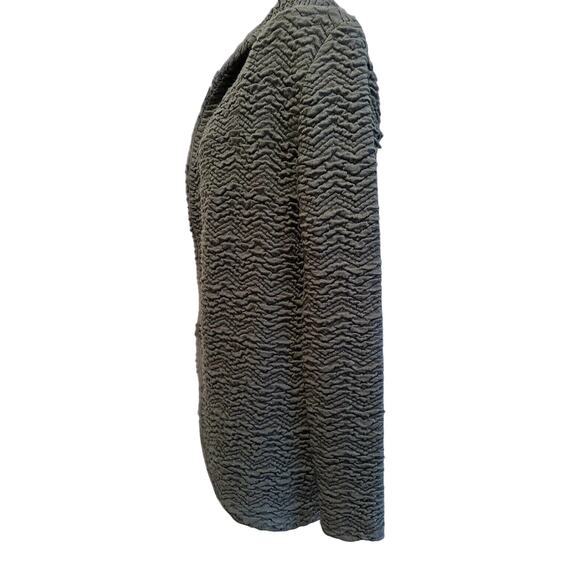Anthropologie 3 Dots Cardigan Womens XS Grey Open Front Textured Knit Cozy Fall - Picture 2 of 6